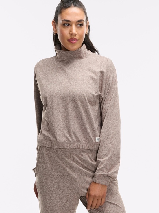 Peloton Sweaters - Peloton Brown Heather Long-Sleeve Pullover